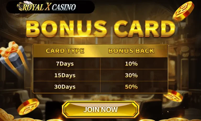 Bonus Card on Royal x Casino