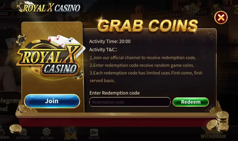 Grab Coins on Royal X Casino