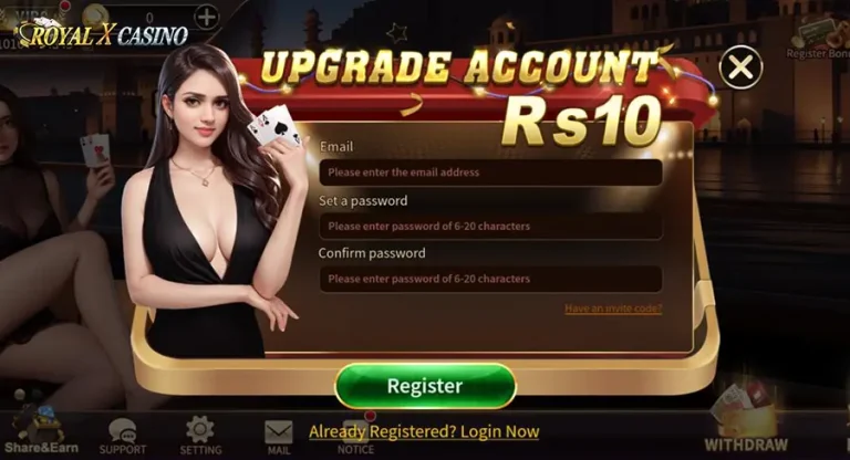 Register Bonus on Royal x Casino